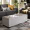 Baxton Studio Roanoke Beige Upholstered Grid-Tufting Storage Ottoman Bench 128-7046 - alternate 3